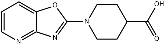 1-(噁唑并[4,5-B]吡啶-2-基)哌啶-4-羧酸 结构式