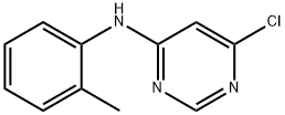 6-Chloro-N-(2-methylphenyl)-4-pyrimidinamine 结构式