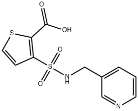 3-{[(Pyridin-3-ylmethyl)amino]sulfonyl}thiophene-2-carboxylic acid 结构式