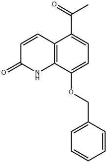 5-乙酰基-8-苄氧基-1H-喹啉-2-酮 结构式