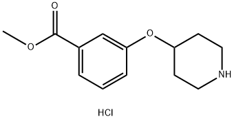 3-(哌啶-4-基氧基)苯甲酸甲酯盐酸盐 结构式
