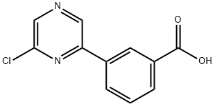 3-(6-氯吡嗪-2-基)苯甲酸 结构式