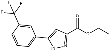 3-[3-(TRIFLUOROMETHYL)PHENYL]-1H-PYRAZOLE-5-CARBOXYLIC ACID ETHYL ESTER 结构式