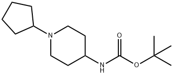 (1-环戊基哌啶-4-基)氨基甲酸叔丁酯 结构式
