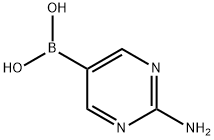 2-氨基嘧啶-5-硼酸 结构式