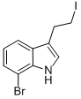 1H-INDOLE,7-BROMO-3-(2-IODOETHYL)- 结构式