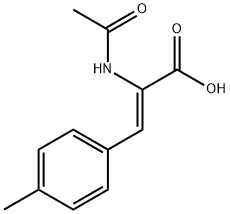 (2Z)-2-乙酰氨基-3-(4-甲基苯基)丙烯酸 结构式