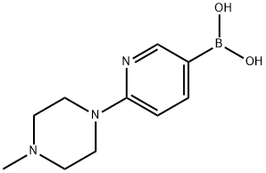 (6-(4-甲基哌嗪-1-基)吡啶-3-基)硼酸 结构式