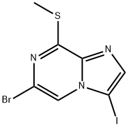 6-溴-3-碘-8-(甲硫基)咪唑并[1,2-A]吡嗪 结构式