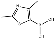 (2,4-二甲基噻唑基)硼酸 结构式