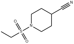 1-(乙基磺酰基)哌啶-4-腈 结构式