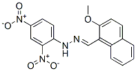 N-[(2-methoxynaphthalen-1-yl)methylideneamino]-2,4-dinitro-aniline 结构式