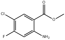 2-氨基-5-氯-4-氟苯甲酸甲酯 结构式