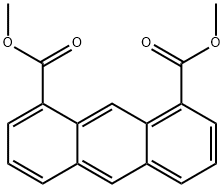 1,8-蒽二羧酸二甲酯 结构式