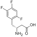 (R)-3-氨基-4-(2,4,5-三氟苯基)丁酸 结构式