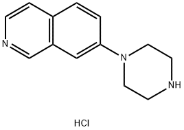 7-(1-哌嗪基)异喹啉盐酸盐 结构式