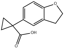 1-(2,3-二氢苯并呋喃-5-基)环丙烷甲酸 结构式