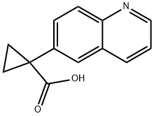 1-(喹啉-6-基)环丙基甲酸 结构式