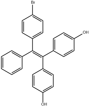 Phenol, 4,4'-[2-(4-bromophenyl)-2-phenylethenylidene]bis- 结构式