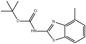 Carbamic  acid,  N-(4-methyl-2-benzothiazolyl)-,  1,1-dimethylethyl  ester 结构式