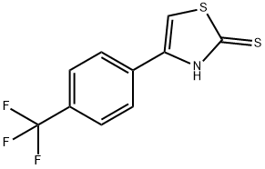 4-[4-(三氟甲基)苯基]噻唑-2-硫醇 结构式