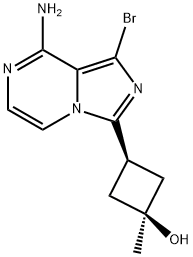3-(8-AMINO-1-BROMO-IMIDAZO[1,5-A]PYRAZIN-3-YL)-1-METHYL-CYCLOBUTANOL 结构式
