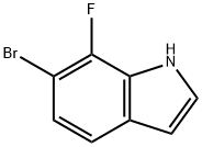 6-BROMO-7-FLUORO-1H-INDOLE 结构式