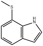 7-(甲巯基)-1H-吲哚 结构式