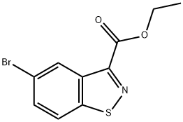 5-溴-1,2-苯并异噻唑-3-羧酸乙酯 结构式