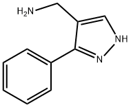 C-(3-PHENYL-1H-PYRAZOL-4-YL)-METHYLAMINE 结构式