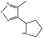 3-甲基-4-(吡咯烷-2-基)-1,2,5-噁二唑 结构式