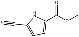 5-氰基-1H-吡咯-2-甲酸甲酯 结构式