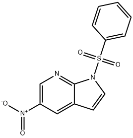 5-硝基-1-(苯基磺酰基)-1H-吡咯并[2,3-B]吡啶 结构式