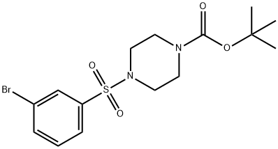 4-(3-溴-苯磺酰基)-哌嗪-1-羧酸叔丁基酯 结构式