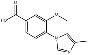 3-methoxy-4-(4-methyl-1H-imidazol-1-yl)benzoic acid 结构式