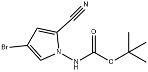 1-N-BOC-AMINO-4-BROMO-2-CYANO-1H-PYRROLE 结构式