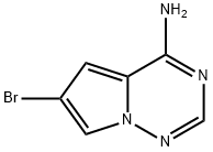 6-溴吡咯并[2,1-F][1,2,4]三嗪-4-胺 结构式