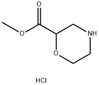 吗啉-2-甲酸甲酯盐酸盐 结构式
