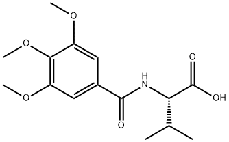 3-METHYL-2-[(3,4,5-TRIMETHOXYBENZOYL)AMINO]BUTANOIC ACID 结构式