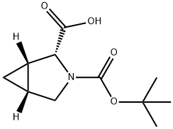 (1S,2R,5R)-3-[(叔丁氧基)羰基]-3-氮杂双环[3.1.0]己烷-2-羧酸 结构式