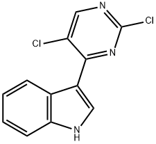 3-(2,5-二氯嘧啶-4-基)-1H-吲哚 结构式