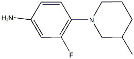 3-Fluoro-4-(3-methyl-1-piperidinyl)aniline 结构式