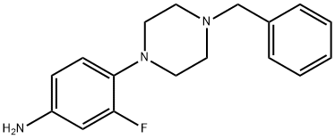 4-(4-Benzyl-1-piperazinyl)-3-fluorophenylamine 结构式