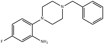 2-(4-Benzyl-1-piperazinyl)-5-fluorophenylamine 结构式