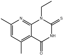 1-乙基-5,7-二甲基-2-硫基亚甲基-吡啶并[3,2-E]嘧啶-4-酮 结构式