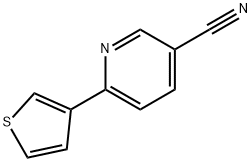 6-(噻吩-3-基)烟腈 结构式