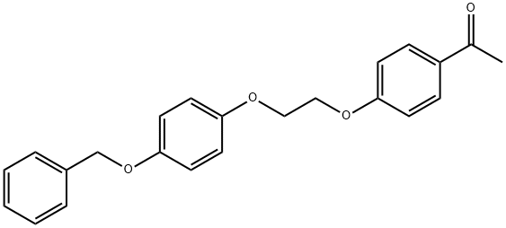 1-(4-(2-(4-(苄氧基)苯氧基)乙氧基)苯基)乙烷-1-酮 结构式