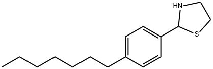 2-(4-庚基苯基)噻唑烷 结构式