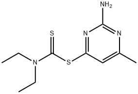 2-氨基-6-甲基嘧啶-4-二乙基氨基甲酸酯 结构式