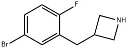 3-[(5-BroMo-2-fluorophenyl)Methyl]azetidine 结构式